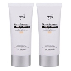 ATOMY Sunscreen SPF 50+ Pa+++ Beige 60ml 2EA. Free Shipping (Exp. Aug.2027)