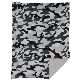 Dear Baby Gear Baby Blanket - Soft and Cozy Infant Essentials for Nursery Crib - Gift for Girl or Boy - Toddler Blankets - Gray Camouflage, Dusty Rose Pink, Pink Ruffle (42" x 32")