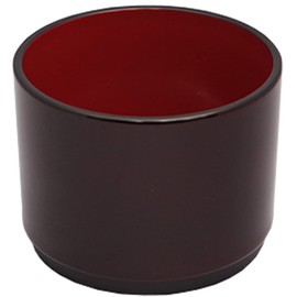 Fukui Craft Ohitsu Tube Rice Dish, Made in Japan, Marunai Vermilion Coating (Parent)