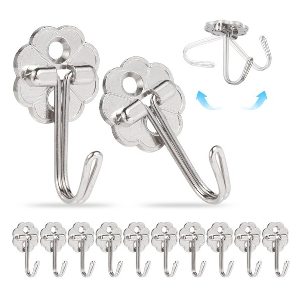 XHIPY 12pcs Multi-Purpose Metal Wall Hooks, Hooks for Hanging Items,