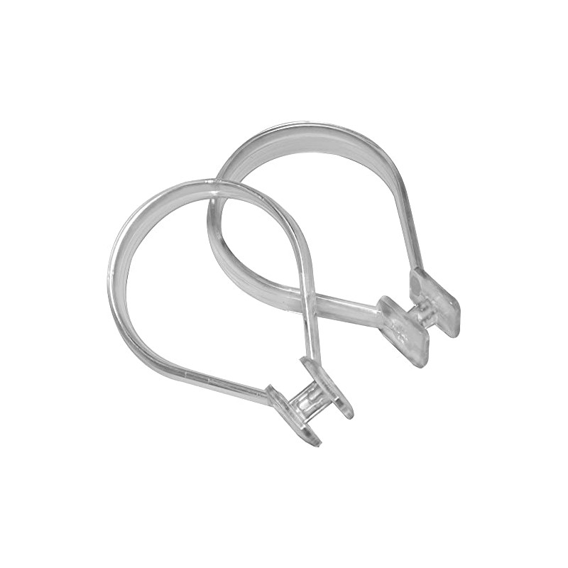 Sealskin Shower Curtain Rings, Clear, 3 X 4.7 X 6.6