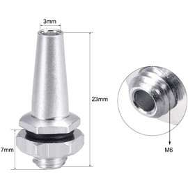 Heyiarbeit RC Antenna Tube Black with Siliver Mount and Cap for RC Boat 5pcs