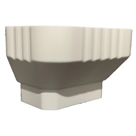 Aquabarrel 3x4 to 2x3 Gutter Downspout, Downspout to Downspout Adapter - White