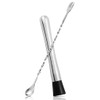 iDopick 9.65 inch Stainless Steel Cocktail Muddler with 10" Bar