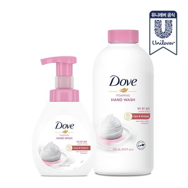 Dove Foaming Hand Wash Peach Original 240ml + Refill 430ml