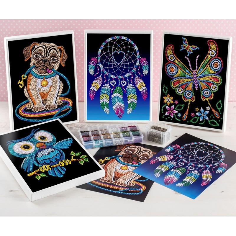 Sequin Art Red DARCEY the DACHSHUND Sparkling Arts and Crafts