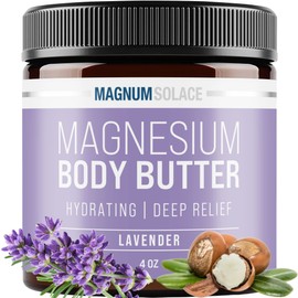 Magnum Solace Magnesium Body Butter for Women & Men – Lightly Scented with Lavender