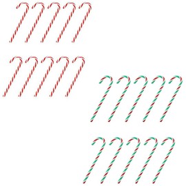 Pack of 20 Christmas Acrylic 12 cm Candy Cane Christmas Tree Hanging Decoration Ornaments