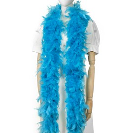 Feather Boa 60g - 2 Meters Turkey Boa Feathers for Parties, Christmas, Weddings, Costumes, Concerts, Pets and Home Decoration, turquoise