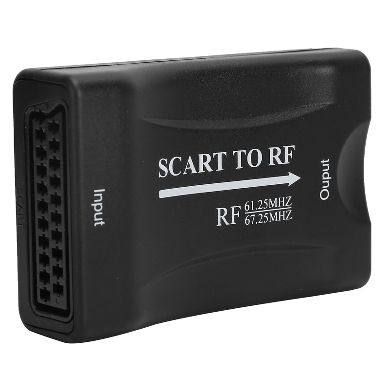 SCART to RF Converter Video Adapter RF 61.25mHz/ 67.25mHz Output