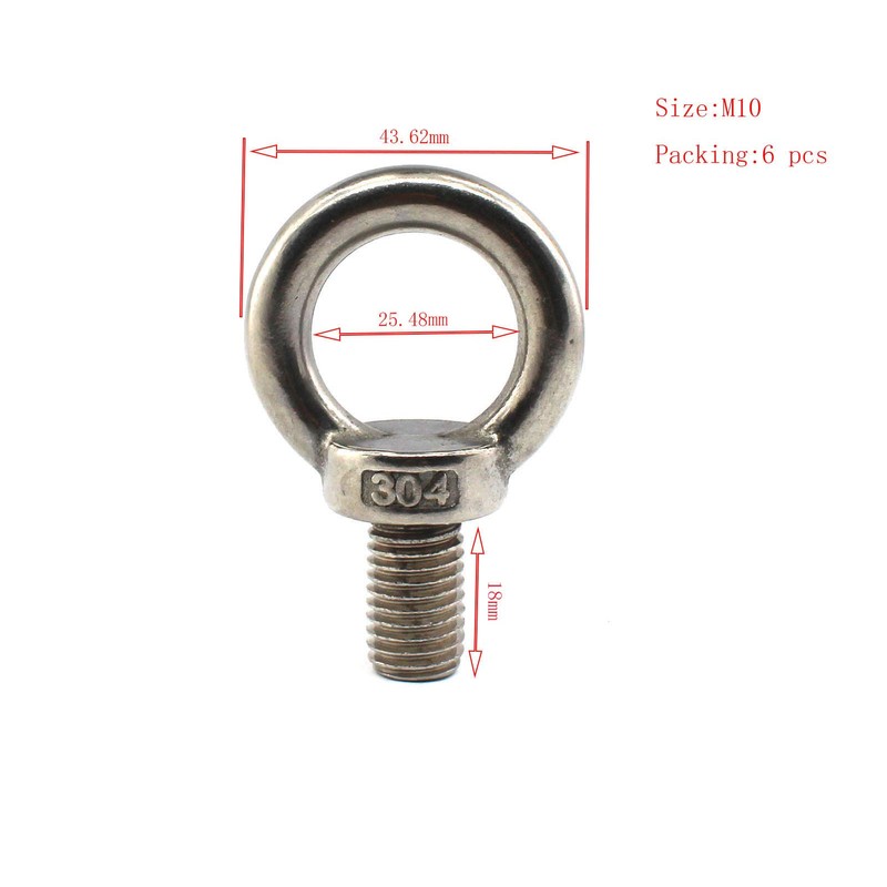 304 Stainless Steel M10 Lifting Rigging Ring Shape with Standard
