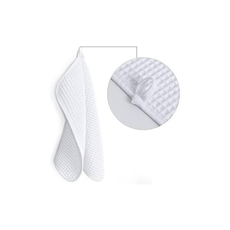 Polyte Toalla Facial de Microfibra Waffle 430 gsm, 33.0x33.0 cm