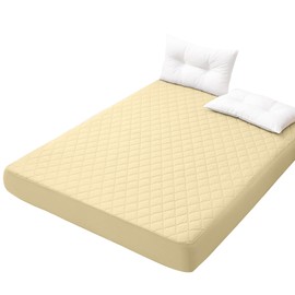 Melvint Fitted Sheet, Single Pad Integrated Fitted Sheet, Waterproof Bedwetting Pad, Anti-Bacterial, Odor Resistant, Dust Mite Resistant, Waterproof Sheet, Nursing, Babies, Pets, Sleeping Sweating,