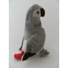 Soft Toy African Grey 20 cm, Cuddly Toy Bird Parrot