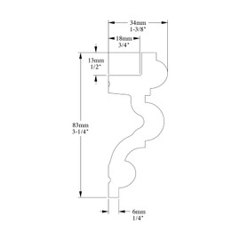 Orac Decor 3-1/4in H x 78in Long (3 Pack) C324 Crown Moulding, White