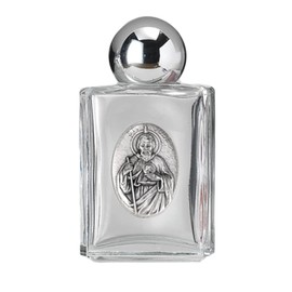 St Jude Glass Holy Water Bottle Religious Gift