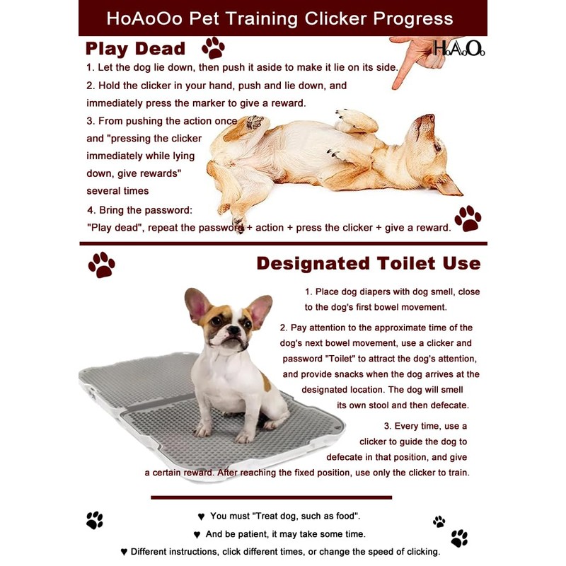 HoAoOo Pet Training Clicker with Wrist Strap - Dog Training