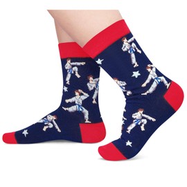 HAPPYPOP Karate Gifts For Boys Girls - Taekwondo Gifts For Boys Girls, Karate Gifts Jiu Jitsu Gifts, Karate Socks Funny 7-9 Year Old Kid Socks