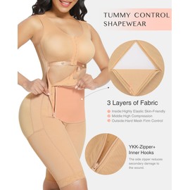 FeelinGirl Bbl Fajas Colombianas Body Stage 2 Shapewear for Women Post Surgery Plus Size Tummy Control Compression Garment Reductoras y Moldeadoras