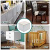 Muretnze 8 Pcs White Self-Adhesive Furniture Bed Risers, Square Heavy