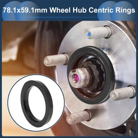 INFINAUTO 78.1mm to 59.1mm Car Wheel Hub Centric Rings Black Polycarbonate Wheels Center Shaft Shock Absorbing Hubrings 4 Pcs