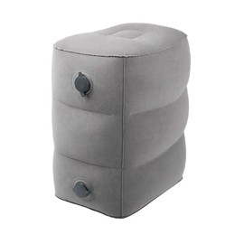 Smaly Air Foot Rest, Gray, Includes Air Pump, Compact, Adjustable Air Height, Swelling Prevention, Foot Rest
