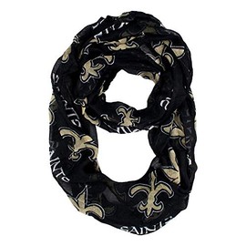 Little Earth 300615-SANT: New Orleans Saints Sheer Infinity Scarf