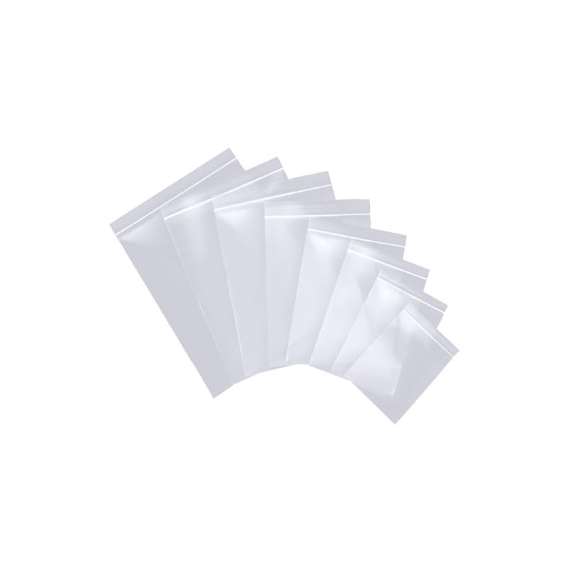 Gozmy Resealable Plastic Bags, 8x12cm, 240pcs, Clear, Self Seal, Disposable,
