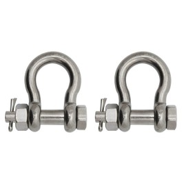 Extreme Max 3006.8369.2 BoatTector Stainless Steel Bolt-Type Anchor Shackle - 5/16", 2-Pack