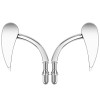 KEEPDSGN Chrome Rear View Mirrors For Harley Davidson Fatboy Dyna