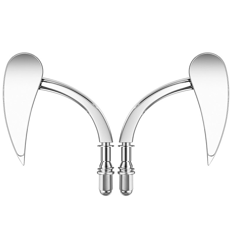 KEEPDSGN Chrome Rear View Mirrors For Harley Davidson Fatboy Dyna