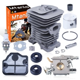 Mtanlo 40Mm Cylinder Piston Carburetor Kit For Husqvarna 142 141 137 136 Chainsaw 530069941, 530071987, 530019172, 530035482, 530029811, 530056363