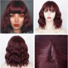 Women Wig Wine Red Button Hair Net Portable Compact Practical