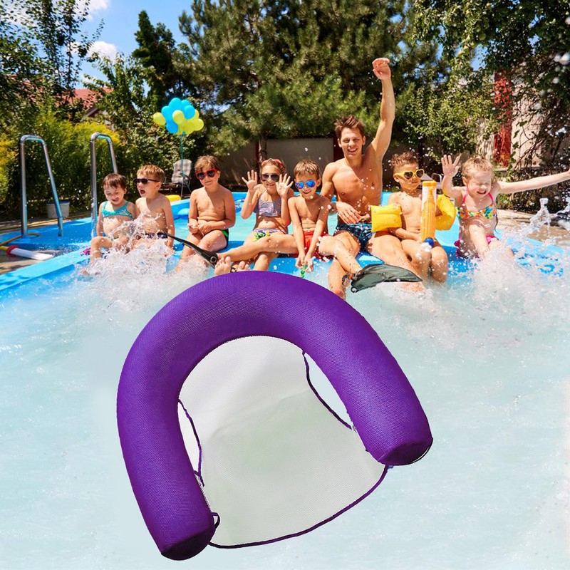 U Seat Inflatable Pool Lounger with Comfortable Sling Seat Folding