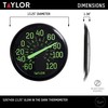 Taylor Glow in the Dark Wall Indoor Outdoor Thermometer, Wireless