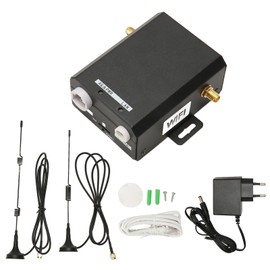 Industrial 4G LTE Router 150Mbps Nano SIM Card Slot 16 Users Metal Shell Mobile WiFi Hotspot with 2 Antennas 100‑240V EU Plug