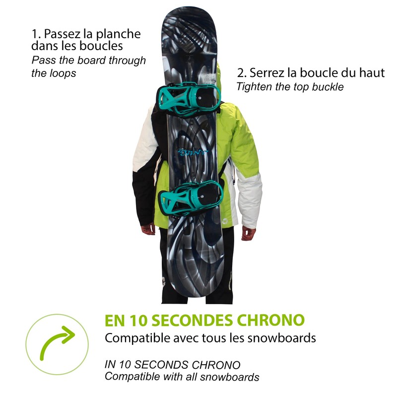 Wantalis Snowboardträger, Schwarz, M/L