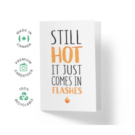 Karto Funny Birthday Card for Women - Large 5.5x8.5 inch Happy Birthday Cards for Mom Sister Wife Friend - 50th 60th 70th 80th - Hot Flashes