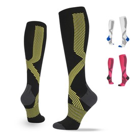 OndaCore Compression Stockings, Sports, Running Stockings, Women & Men, Compression Socks with Anti-Blister Protection, Support Stockings for Muscle Recovery & Workouts, black