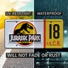 Jurassic Trilogy | # 18 | Metal Stamped License Plate