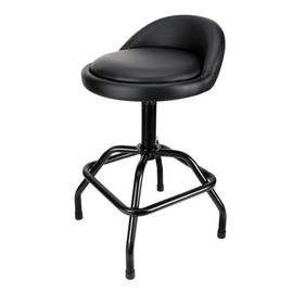 Performance Tool W85011 Pneumatic Adjustable Swivel Bar Stool with Back Support for Home, Bar, and Shop, Black, 26 to 32 inches High