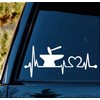 K1148 Blacksmith Anvil and Hammer Heartbeat Lifeline Monitor Decal Sticker