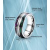 Truly Alpha Tungsten Wedding Band - 8mm Silver Tungsten Galaxy