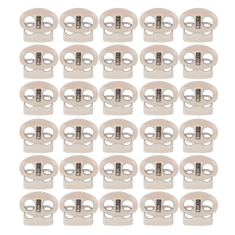 30PCS Metal Cord Locks End Spring Stop Toggle Stoppers Rustproof