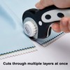 45mm Rotary Cutter with 7pcs Replacement Blades, Ergonomic Handle Rolling