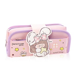 RYAN Pencil Case Teenager Case School Large Capacity Pencil Case Removable with Compartments for School Office Teenagers, lightpink, School backpack