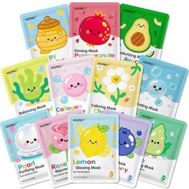 12 Pack Face Masks for Women, Hydrating & Moisturizing Facial Mask for Skincare, Bulk Sheet Mask Spa Party Supplies for Teen Girls, Birthday Gifts for
