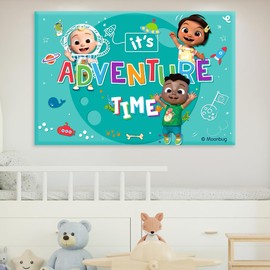 EGD JJ, Nina & Cody Cocomelon Picture Frame I Acrylic Art Decorations for Kids Bedroom I CoComelon Acrylic Frame I Wall Decor for Boy & Girl I Wooden Stand for Wall Support (Wide 30"x 20" Height)