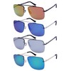Edge I-Wear Retro Inspired Square Sunglasses w/Flat Color Mirror Lens