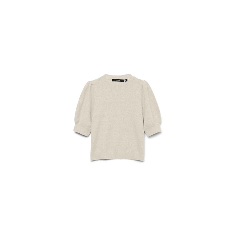 VERO MODA Women's Vmdoffy 2/4 O-Neck Pullover Ga Noos, Birch